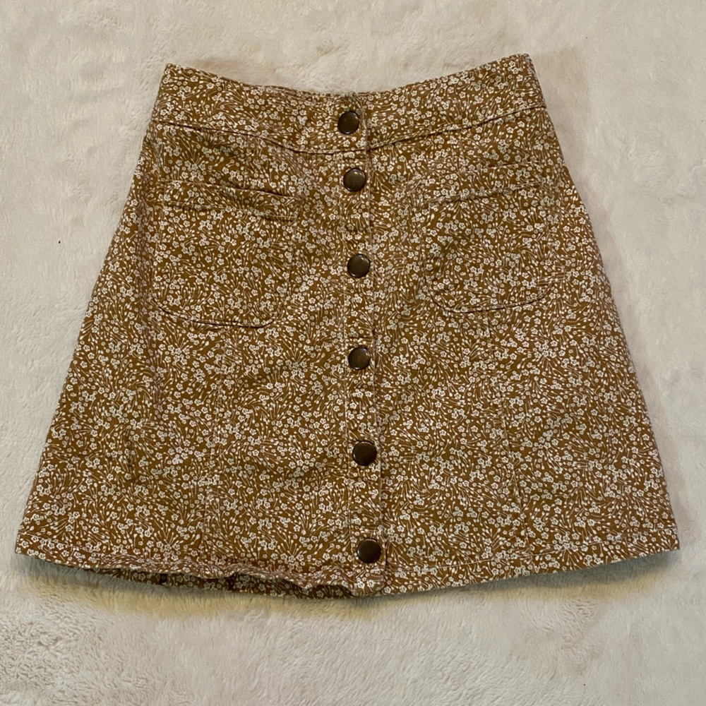 Kendall & Kylie Button Up Mini Skirt